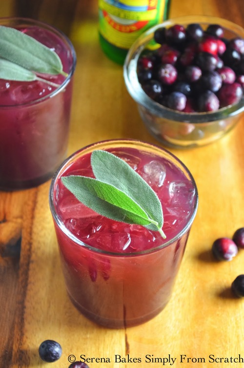 Cranberry Sage Moscow Mules 