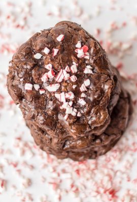 Fourless Chocolate peppermint cookies