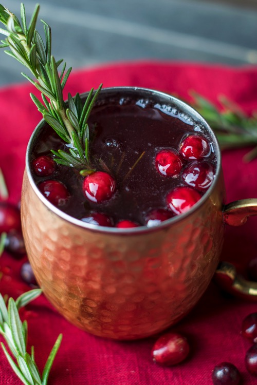 Rosemary Cranberry Moscow Mule 
