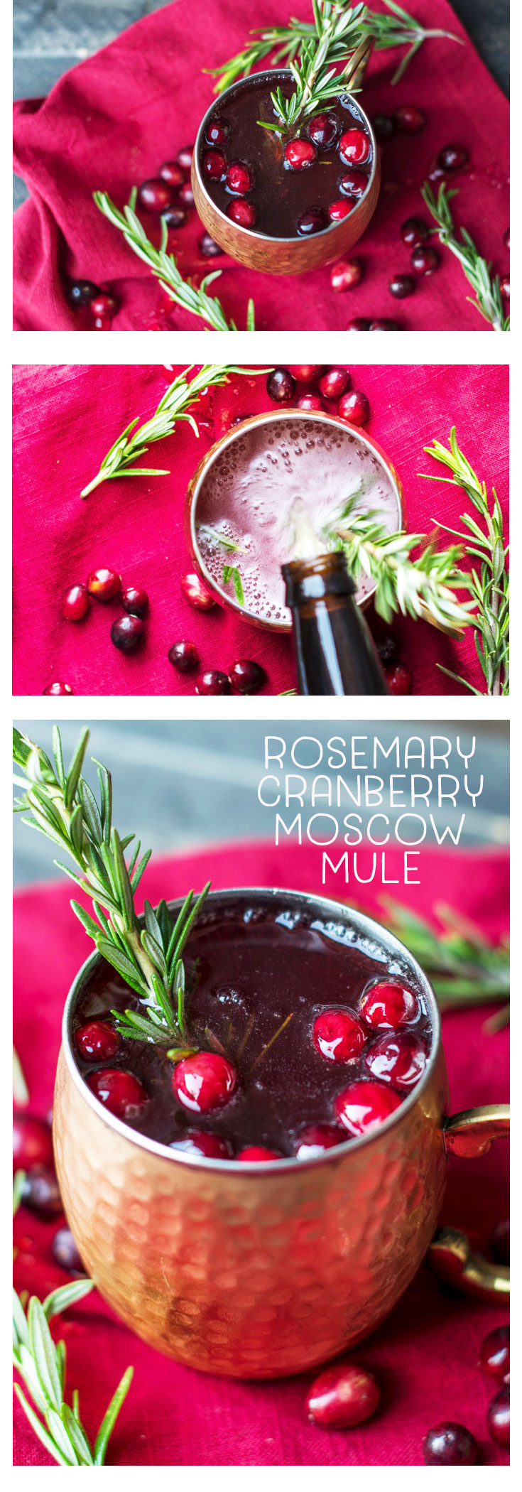 Looking for a holiday drink recipe? Try this refreshing, unique, and festive Rosemary and Cranberry Moscow Mule that features tastes of the holiday season! #cranberry #moscowmule #holidaydrink #drinkrecipe #Christmascocktail #cocktailrecipe #rosemary via @mrsmajorhoff