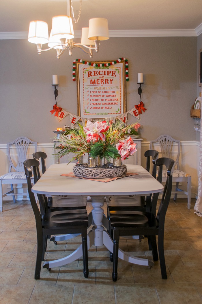 Fixer Upper Inspired Holiday Home Tour Table and buffet