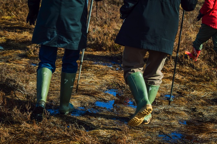 Rain boots for hiking in the Cairngorms