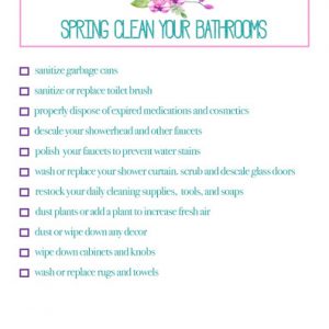 Spring Clean Your Bathrooms : Free Printable Checklist