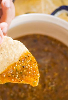Learn how to make easy homemade tomatillo salsa at home. Tips and tricks to pick the right ingredients and make restaurant quality salsa at home!