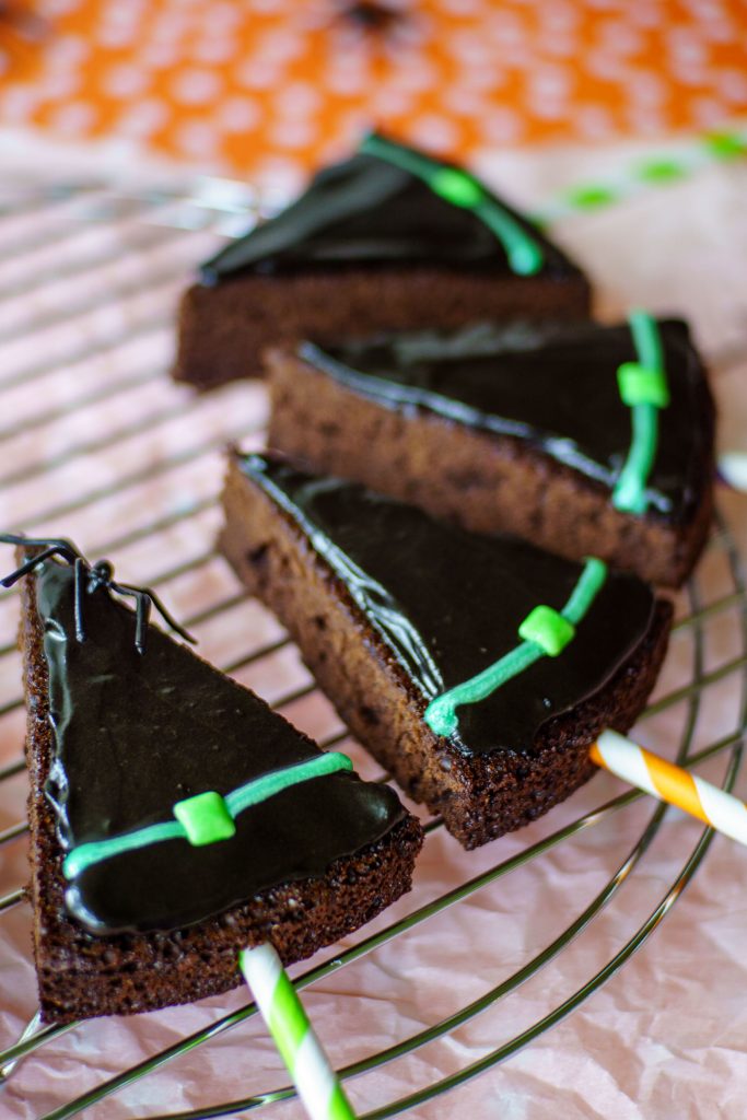 Witch hat brownie pops are simply to make from a brownie mix