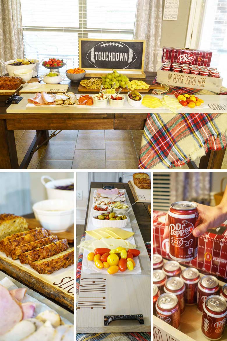dr pepper football party spread