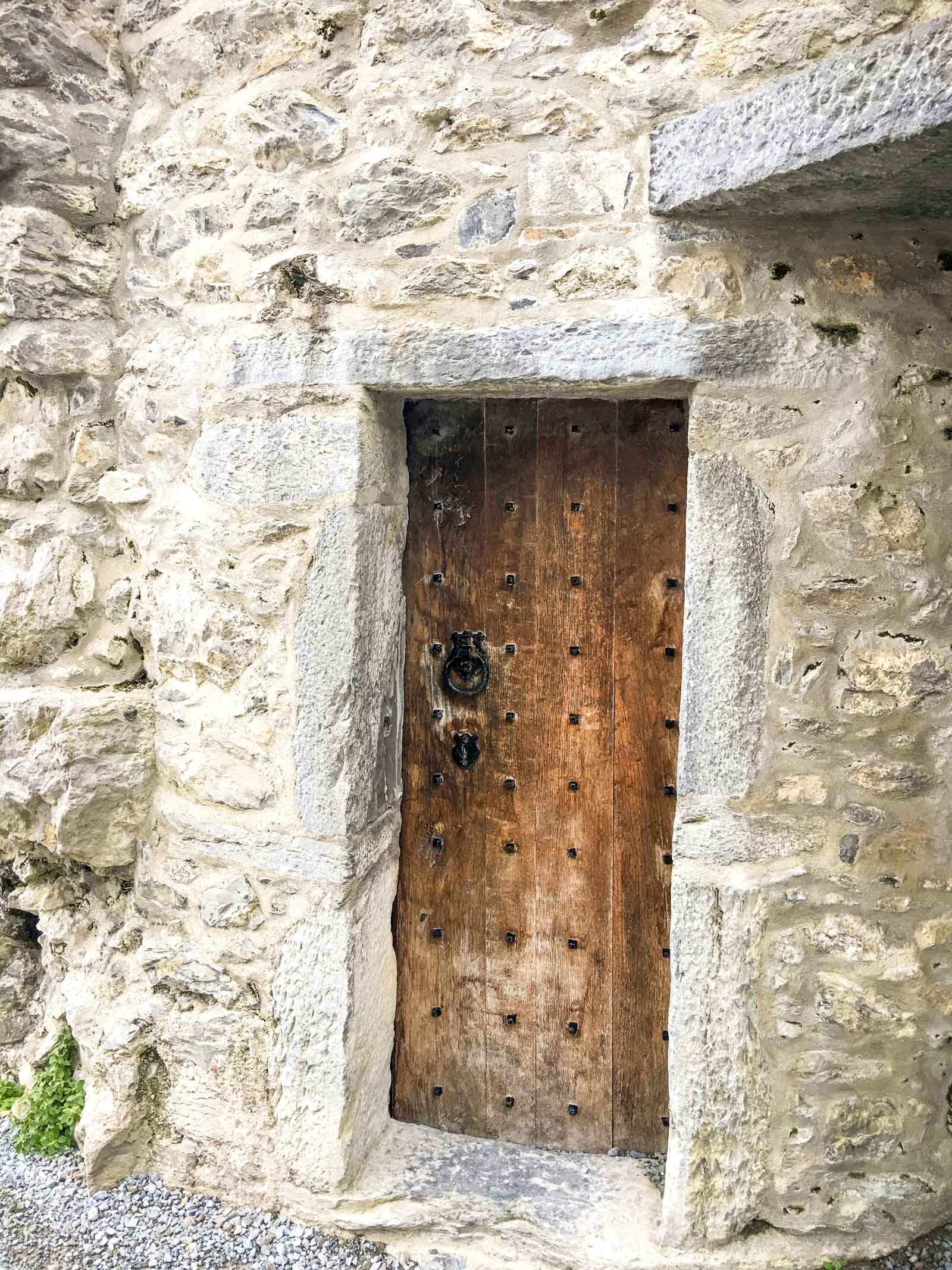heavy door at Ross Castle Killarney
