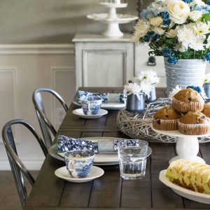 Blue and White China Spring Tablescape