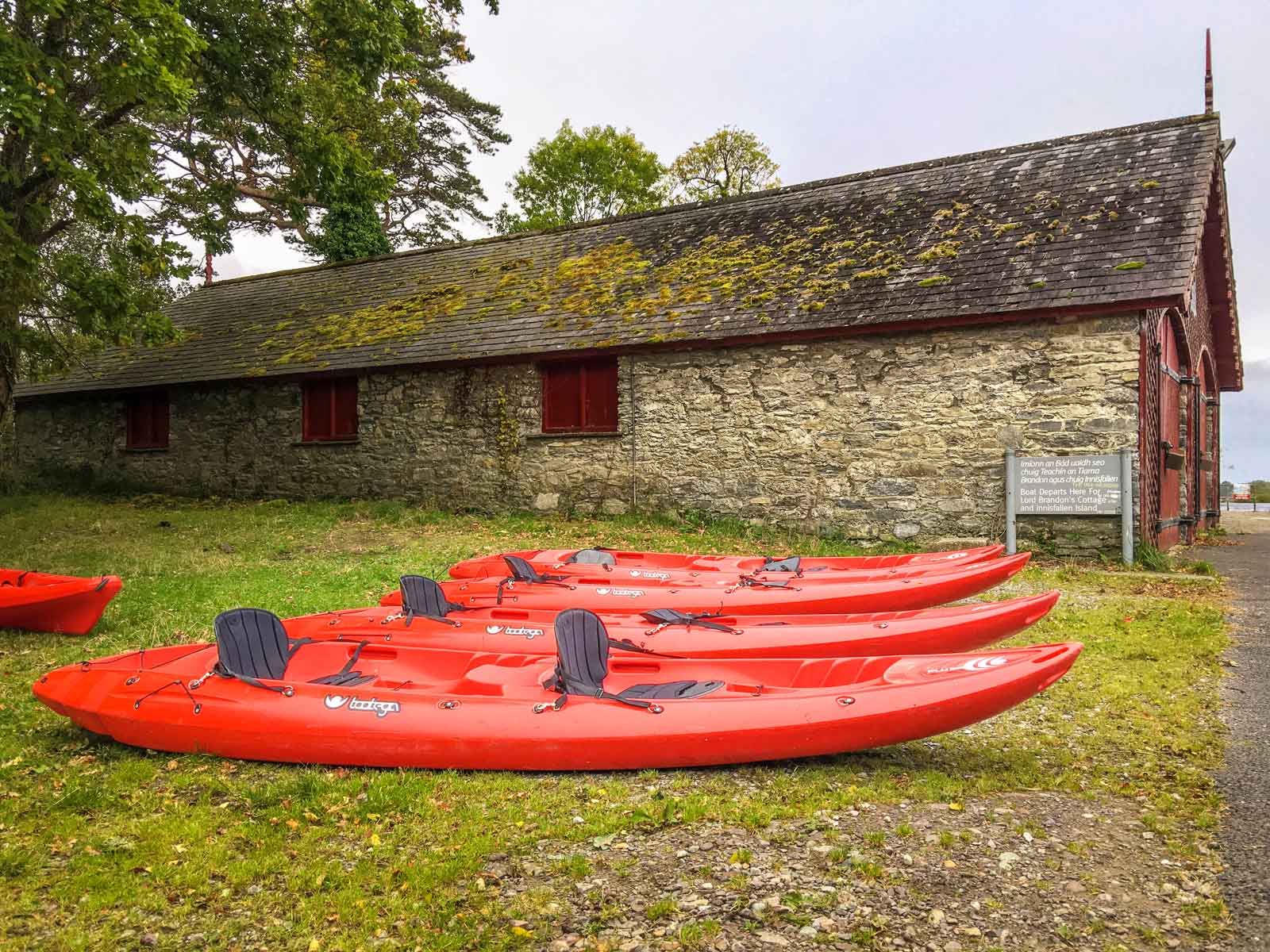 kayaks on Ross Island County Kerry