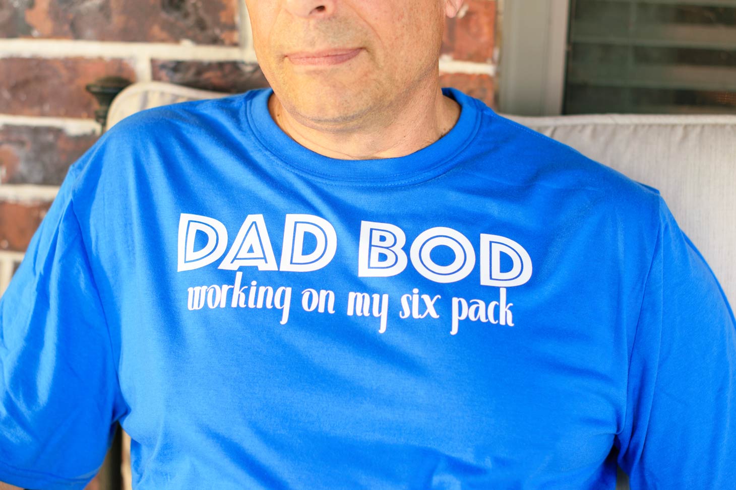 Dad Bod SVG File on a t-shirt