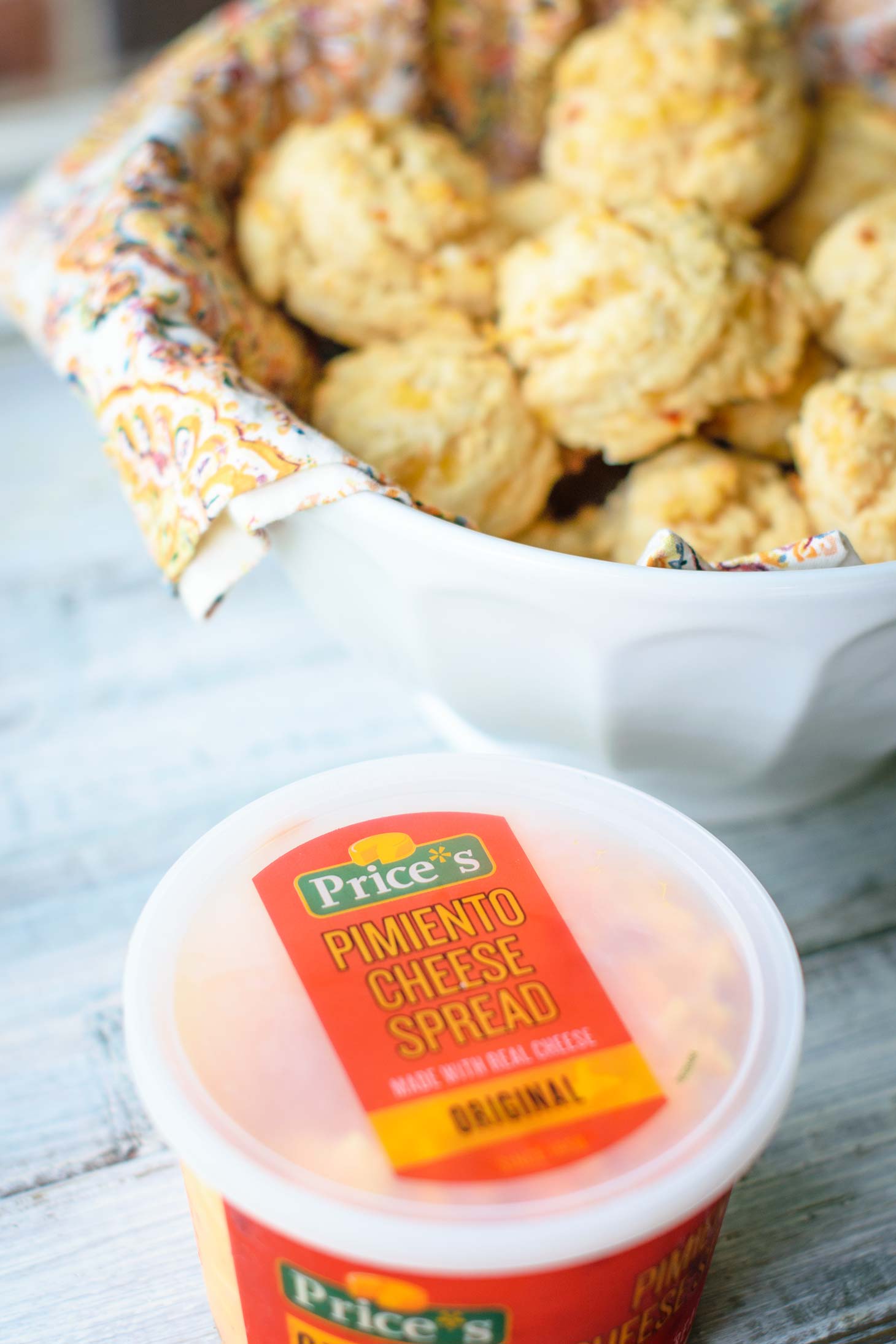 Pimiento cheese is the trick to moist drop cheese biscuits
