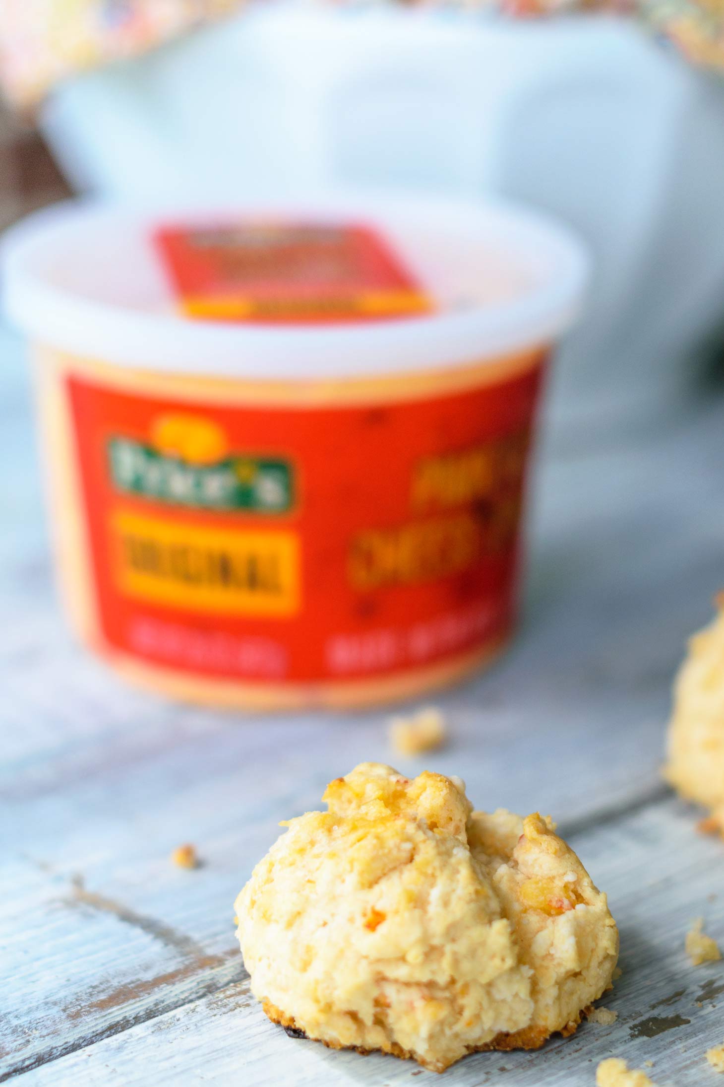 Easy cheese drop biscuits with pimiento cheese spread