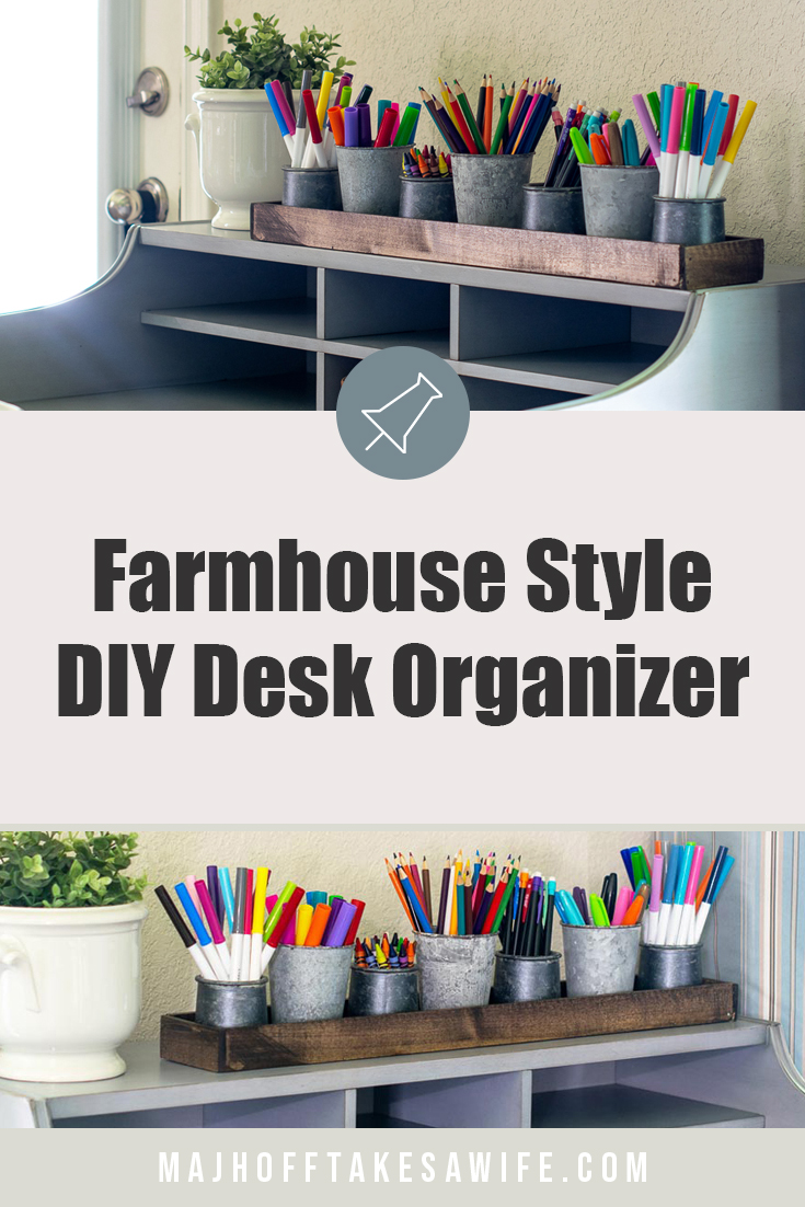 Easy to make farmhouse style DIY organizer
