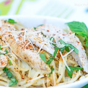 blackened chicken pasta is a breeze to make at home when using rotisserie chicken or by using chicken breasts seasoned with blackening seasoning.