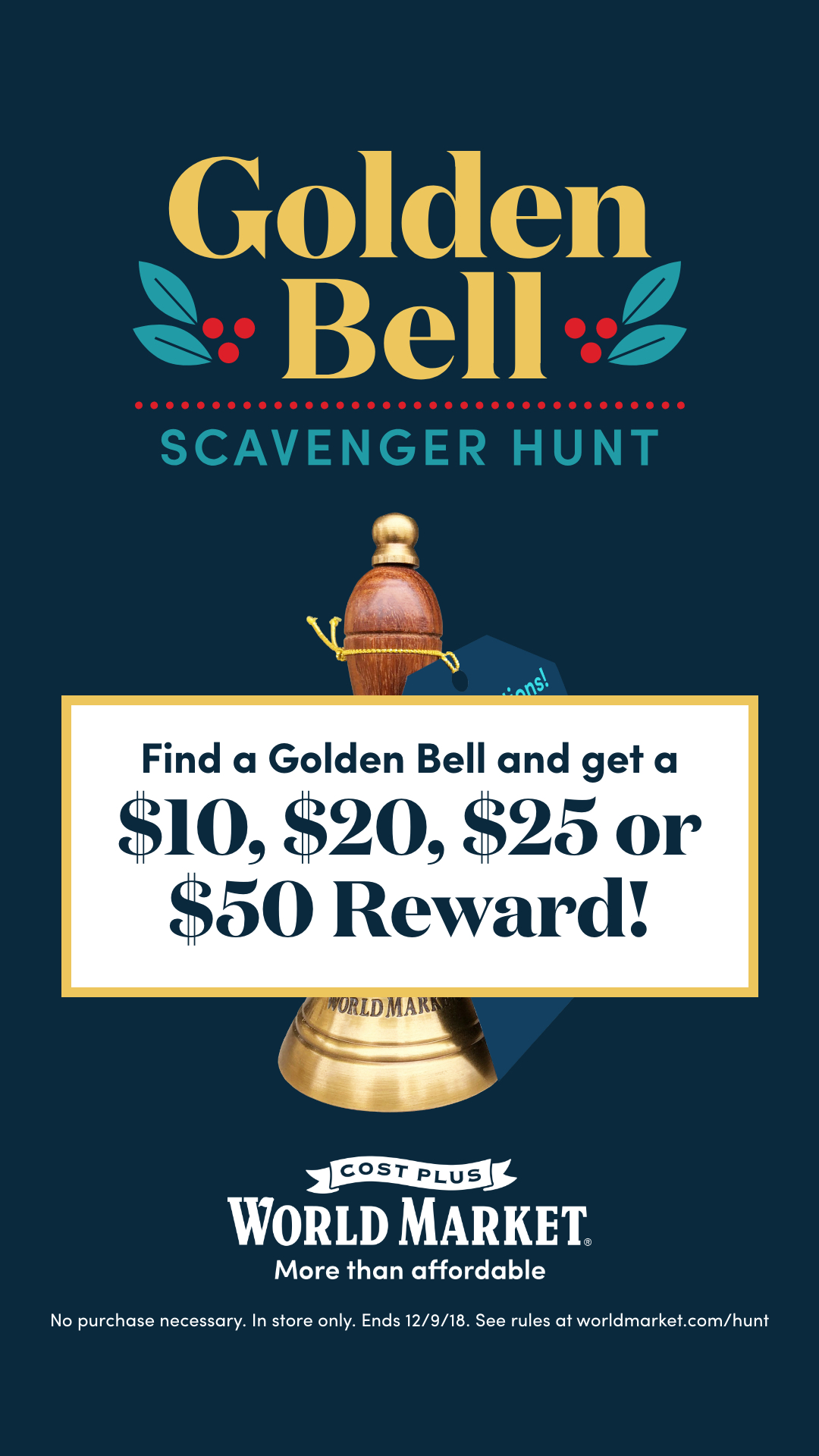 Golden Bell at World Market Holiday 2018