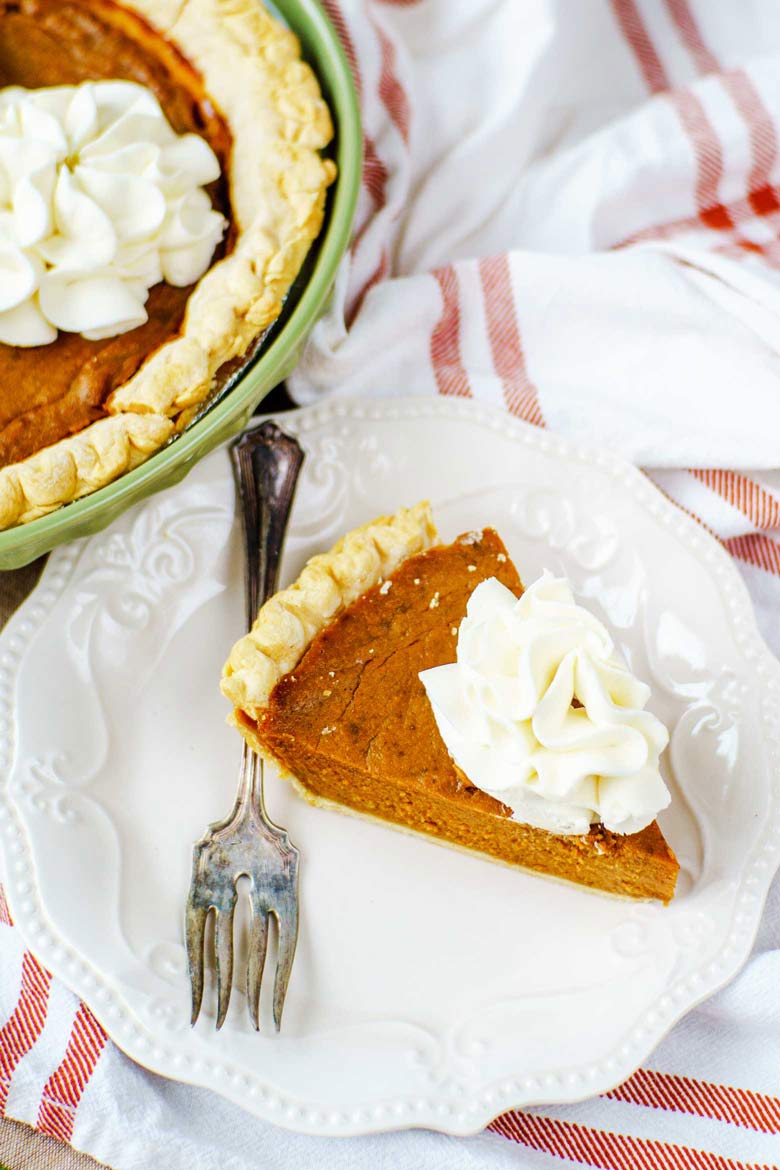 A fun twist on the traditional pie, this pumpkin pie filling features molasses as a main ingredient.