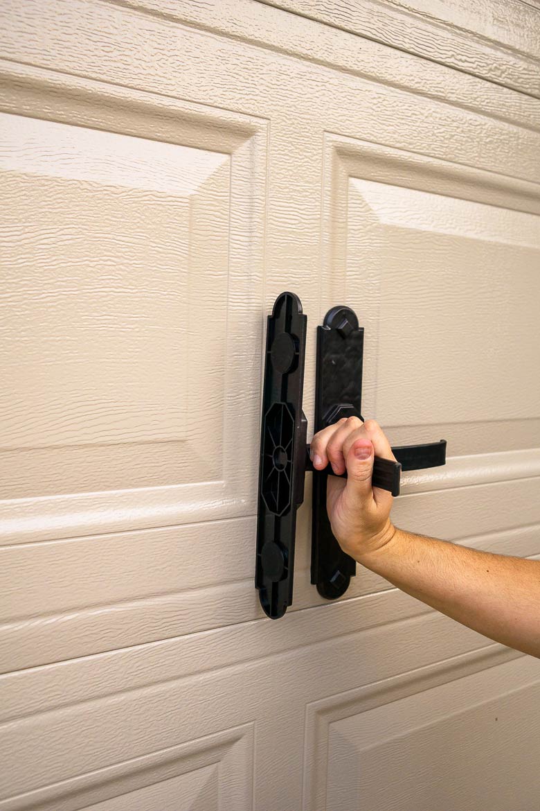 Magnetic hardware for garage doors to increase curb appeal