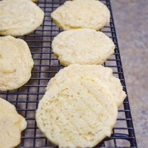 eggnog cookies are done when solid but not browning yet