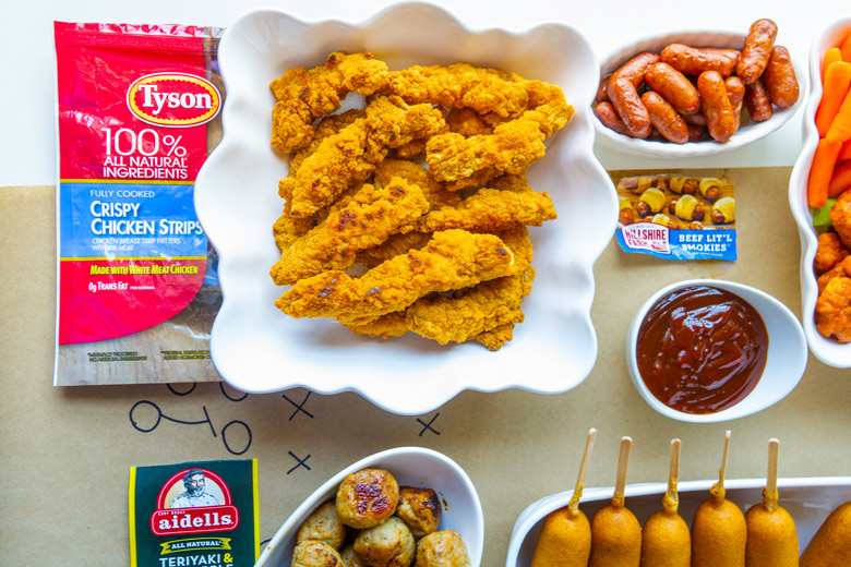 Tyson brand products for a big game party