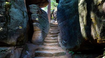 a rock stairway in Cseski Raj