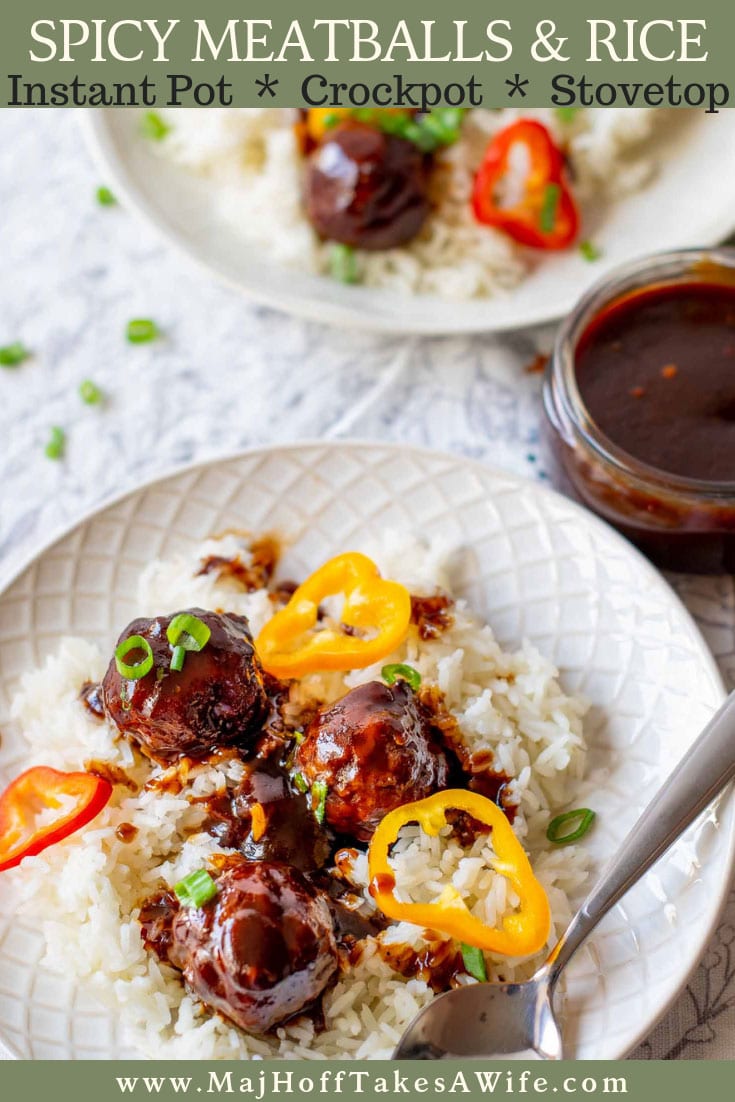 Spicy meatballs and rice are an easy midweek lifesaver!