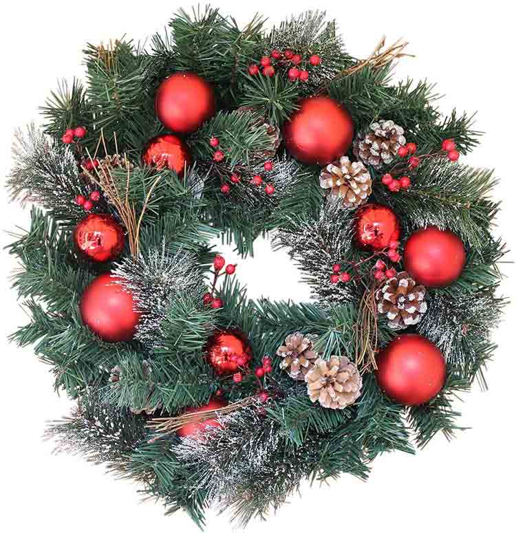 Whitehall decorated Christmas Wreath on amazon