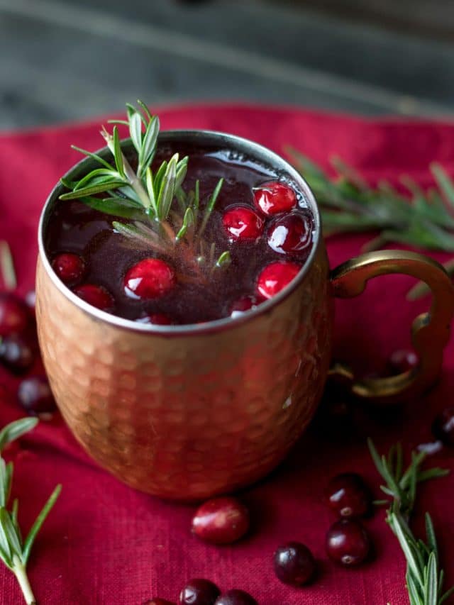 Rosemary and Cranberry Moscow Mule : Holiday Drink Recipe