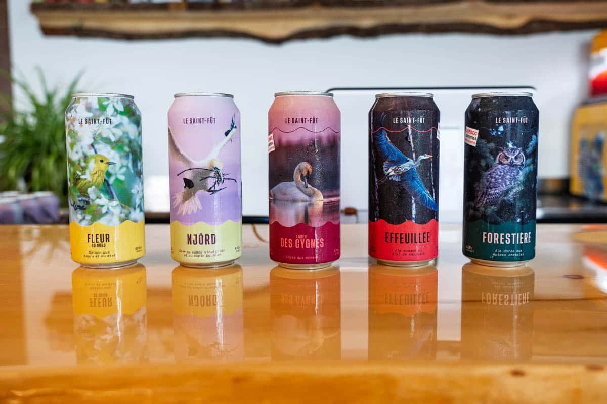 craft beer brewed locally by the microbrewery Le Saint-Fȗt